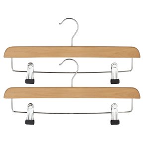essential Waitrose FSC clip bar hangers, pack of 2