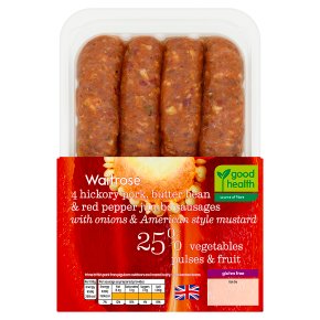 Waitrose 4 Hickory Pork, Butter Bean Jumbo Sausages