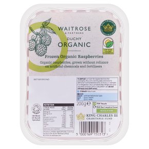 Waitrose Duchy Organic frozen English raspberries