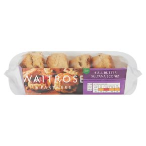 Waitrose 4 all butter sultana scones