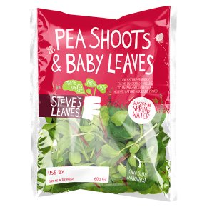 Steve's Leaves Pea Shoots, Baby Spinach & Baby Chard