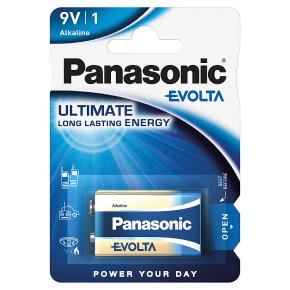 Panasonic Evolta 9V Batteries Alkaline 1pk