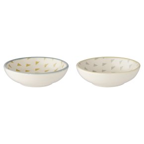 Oriental Bowl Dips Green/Grey Triangles