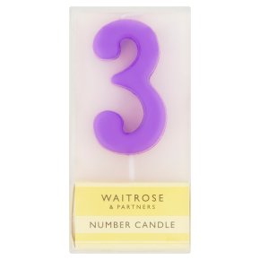 Waitrose Cooks' Homebaking Number 3 Candle