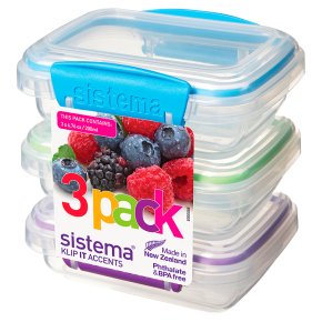 Sistema 200ml 3 Pack Colour Accents