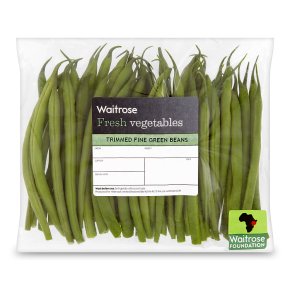 Waitrose green beans trimmed fine