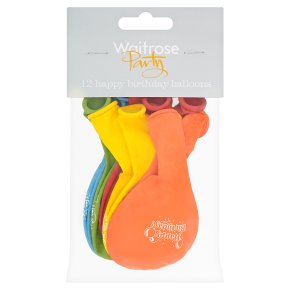 Waitrose Party happy birthday balloons