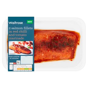 Waitrose Salmon Fillets in Chilli & Tomato Marinade