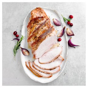 Bronze Feathered Free Range Turkey Breast with Bacon and Black Pepper Sprinkle
