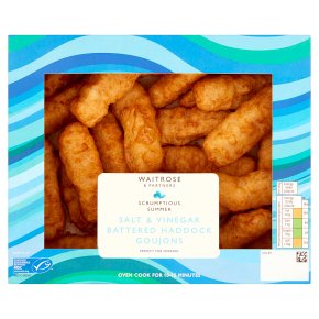 Waitrose Salt & Vinegar Battered Haddock Goujons