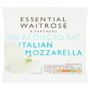 essential Waitrose Italian light Mozzarella cheese, strength 1