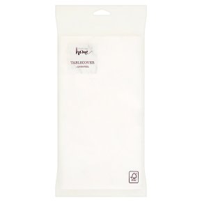 Waitrose Home linen feel white tablecover