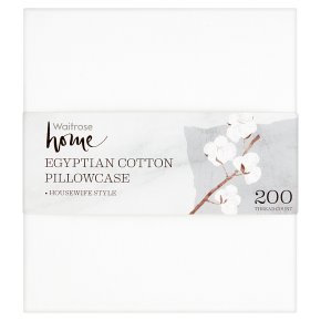 Waitrose Home chalk white Egyptian cotton pillowcase