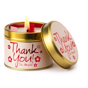 Lily-Flame Candle Tin Thank You