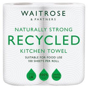 Waitrose ECOlogical Kitchen Towels White