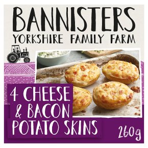 Bannisters Farm 4 Cheese & Bacon Potato Skins
