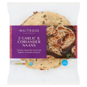 Waitrose Indian 2 Garlic & Coriander Naans
