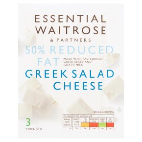 essential Waitrose Greek light salad cheese, strength 3