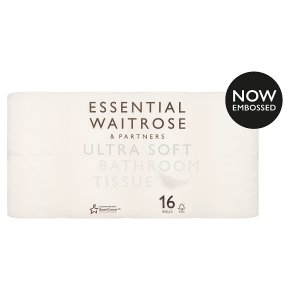 essential Waitrose Pure White Ultra Soft Bathroom Tissue