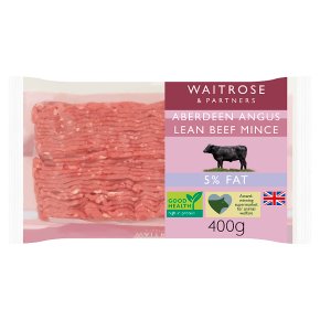 Waitrose Aberdeen Angus lean mince beef, 5% fat