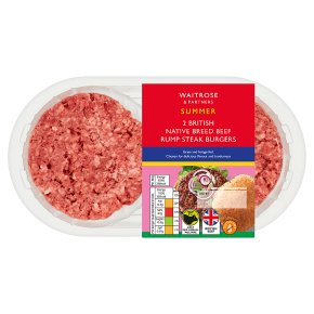 Waitrose 2 Rump Steak Burgers