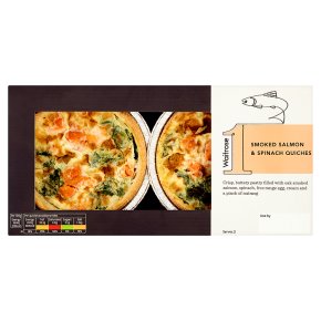Waitrose 1 Smoked Salmon & Spinach Quiches