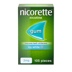 Nicorette icy white chewing gum, 2mg