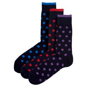 Waitrose Cotton Rich Bold Spot Ankle
