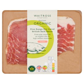 Duchy Organic cherrywood smoked back bacon, 6 rashers