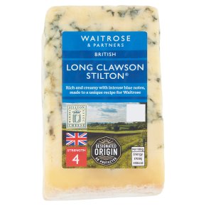 Waitrose creamy blue Long Clawson mature Stilton cheese, strength 4