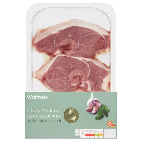 Waitrose New Zealand Lamb Leg Steaks with Salsa Verde