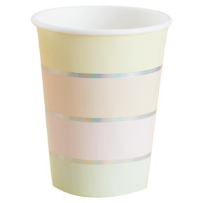 Ginger Ray 8 Paper Cups Iridescent