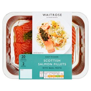 Easy to Cook Scottish Salmon Fillets with Pesto