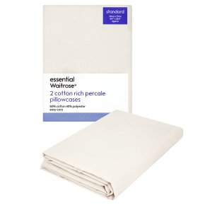 essential Waitrose standard cream pillowcases