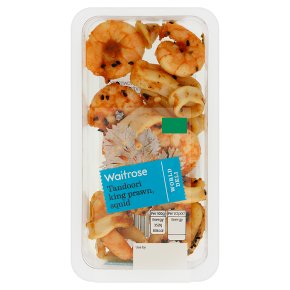 Waitrose World Deli Tandoori King Prawn, Squid