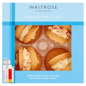 Waitrose vanilla butterfly cakes
