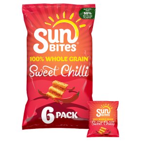 Sunbites wholegrain snacks sweet chilli multipack crisps