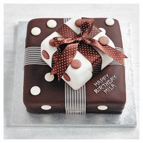 Two Tier Chocolate Parcel Cake