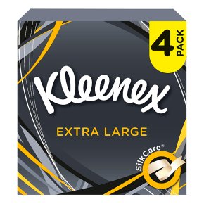 Kleenex Mansize Tissues, compact box quad pack
