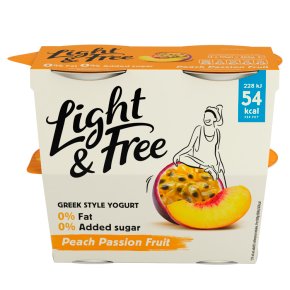 Danone Light & Free Greek Style Yogurt Peach Passion