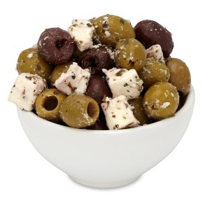 Green and Black Olives with Feta