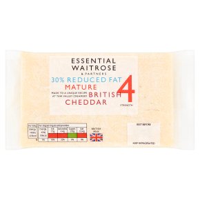 essential Waitrose 30% Lighter Mature Cheese Strength 4