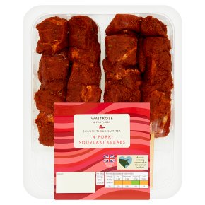 Waitrose 4 Pork Souvlaki Kebabs