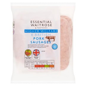 essential Waitrose British Pork 8 Sausages