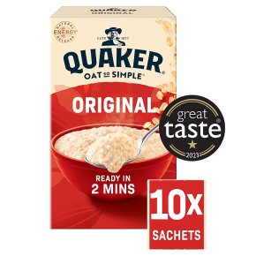 Quaker Oat So Simple original porridge cereal sachets