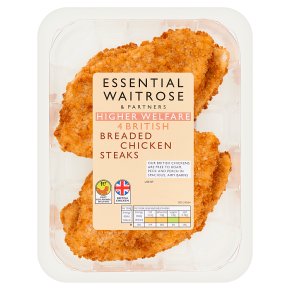 essential Waitrose 4 Breaded British Chicken Steaks