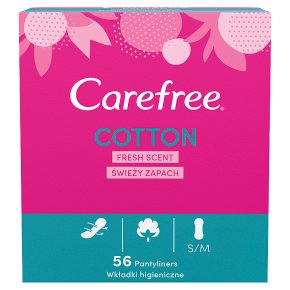 Carefree cotton fresh breathable pantyliners