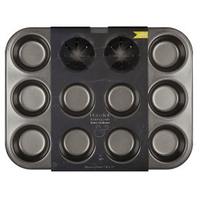 from Waitrose 35x27cm non-stick twelve hole deep baking tin