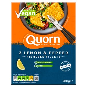Quorn 2 Breaded Fishless Lemon & Pepper Fillets