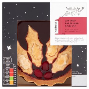 Waitrose 1 Layered Three Bird Pork Pie